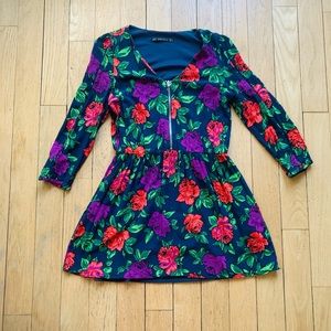 Zara (trafaluc) flower print dress with zipper